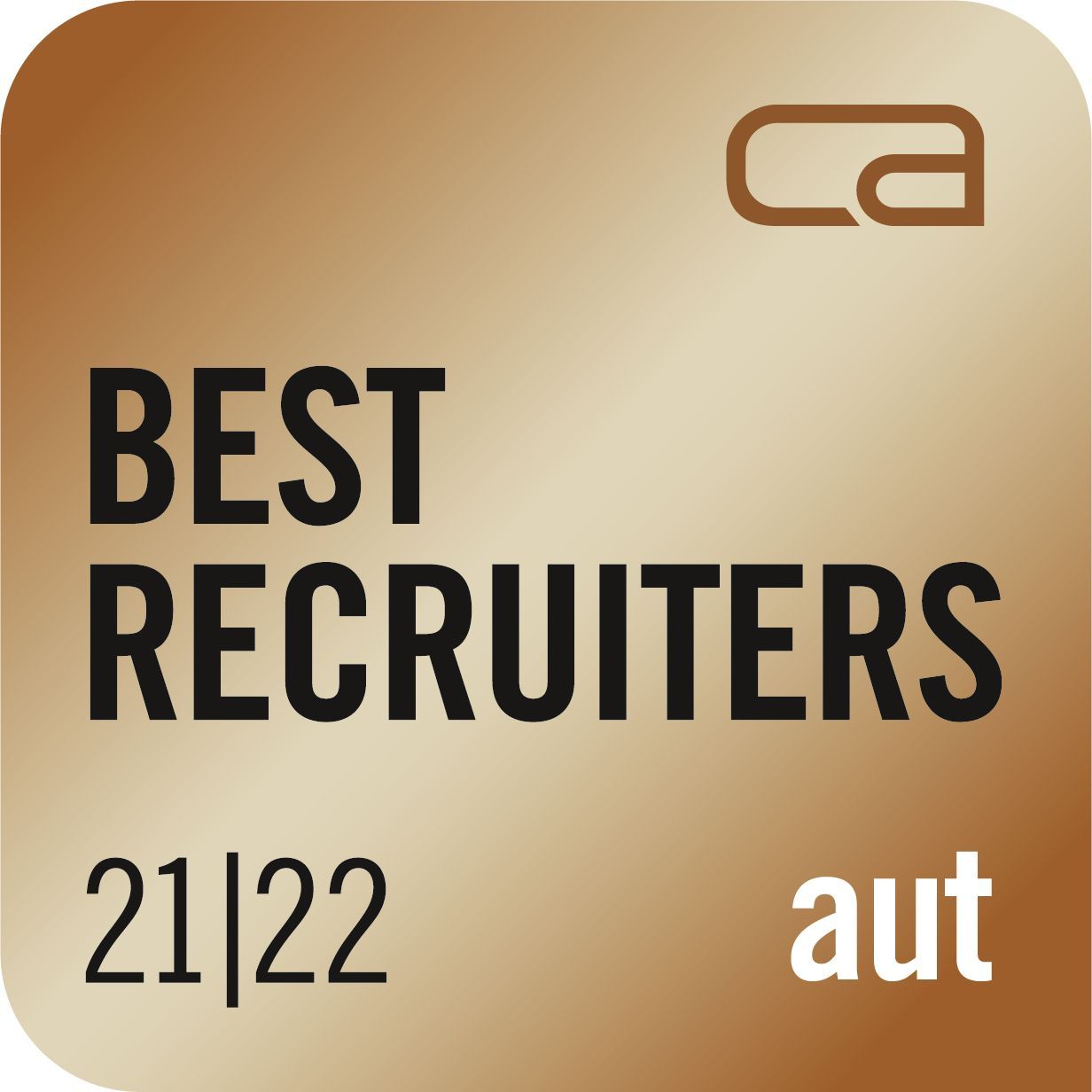Abbildung des österreichischen Best Recruiter Gütesiegels in bronze für die Jahre 2020/21